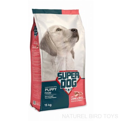 Süper Doğ kuzu etli &pirinçli yavru köpek maması 15 kg