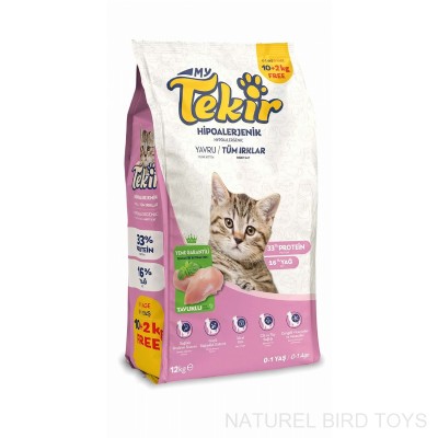 Tekir yavru kedi maması tavuklu 12 kg