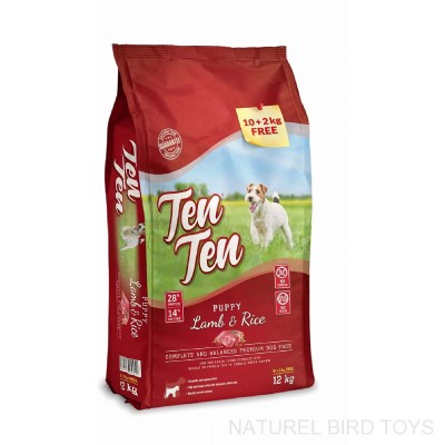 Ten ten kuzu etli &pirinçli yavru köpek maması 12 kg
