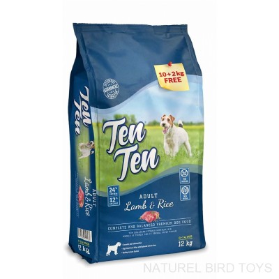 Tenten kuzu etli &Pirinçli yetişkin köpek maması 12 kg